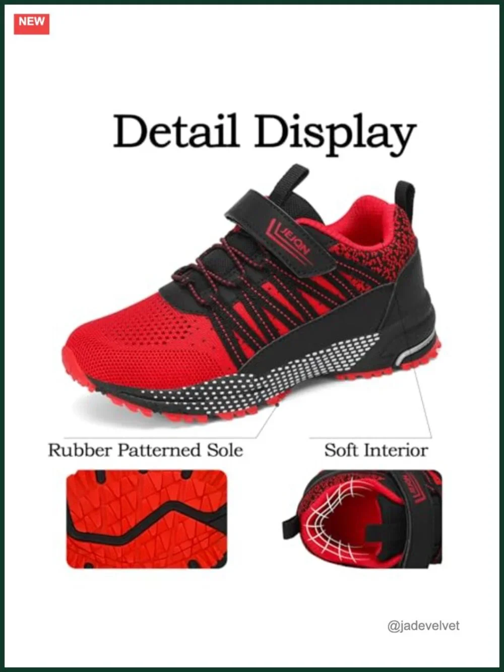 Kids Sneakers Boys Girls Running Shoes Breathable Lightweight Hook & Loop